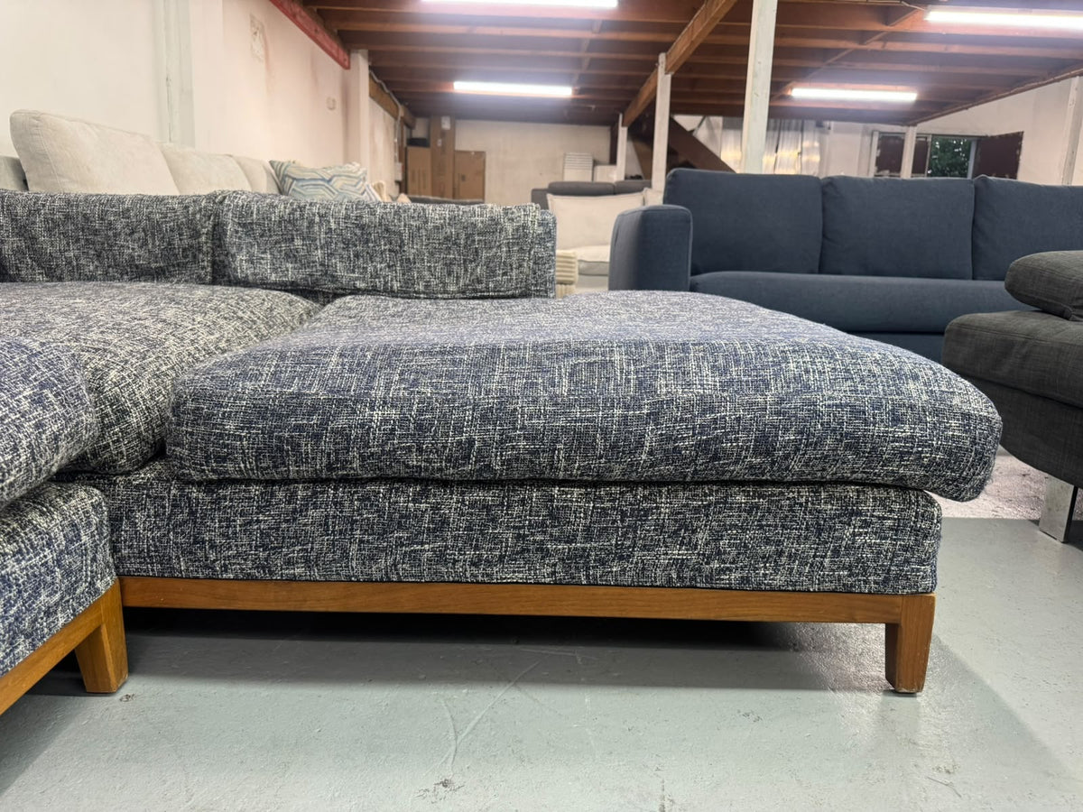 Feather Comfort L-Shape Sofa | Adjustable Headrests | Sydney Wide Delivery | Pre - Owned