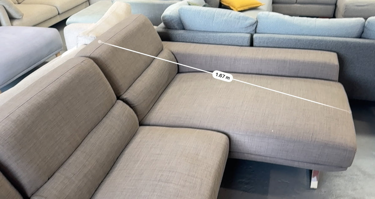 Beige L-Shape Sofa | Adjustable Backrests | Sydney Wide Delivery |Pre-Owned
