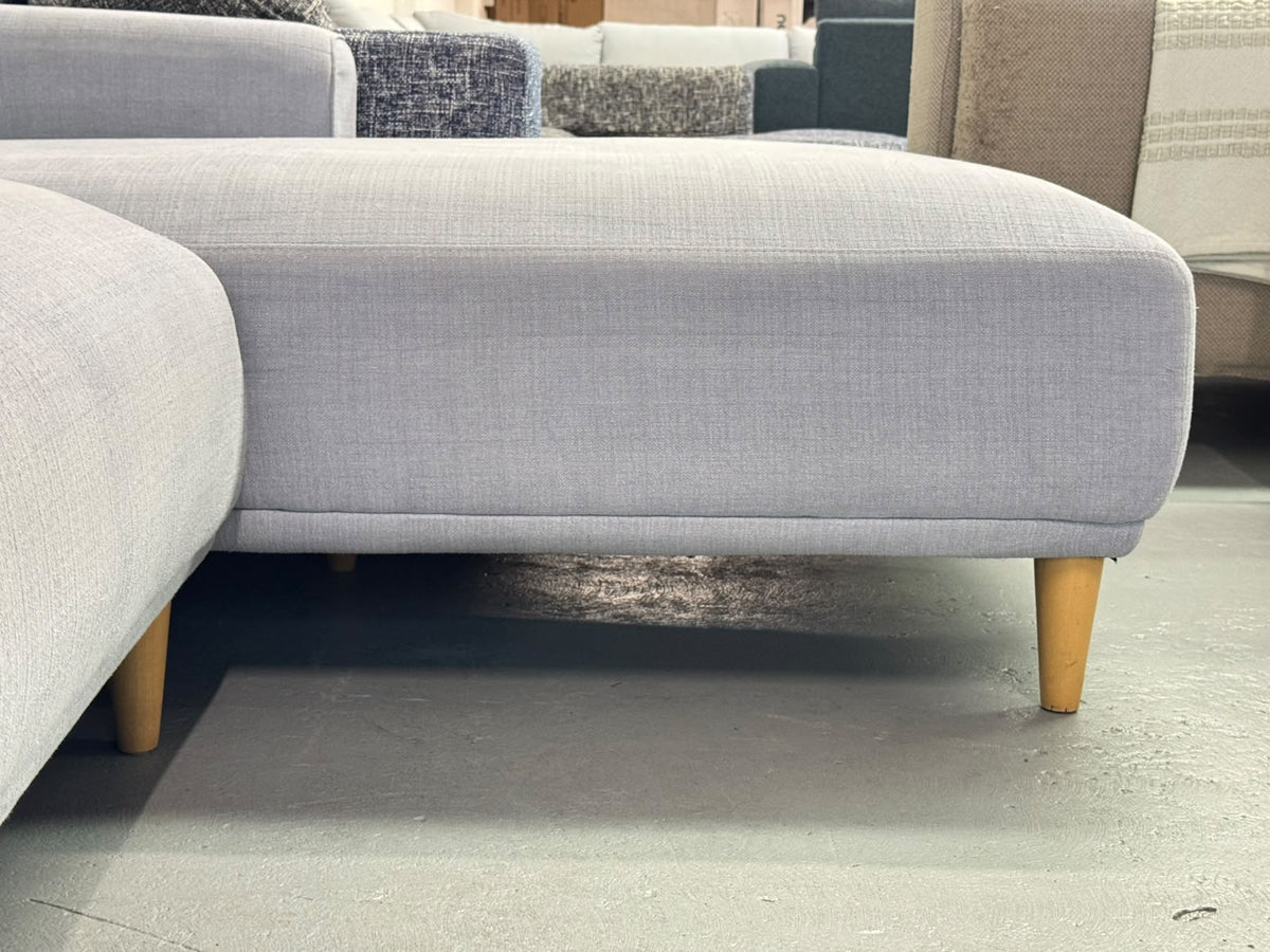 Plush Light Grey L-Shape Sofa | Washable Covers | Sydney Wide Delivery | Pre Owned