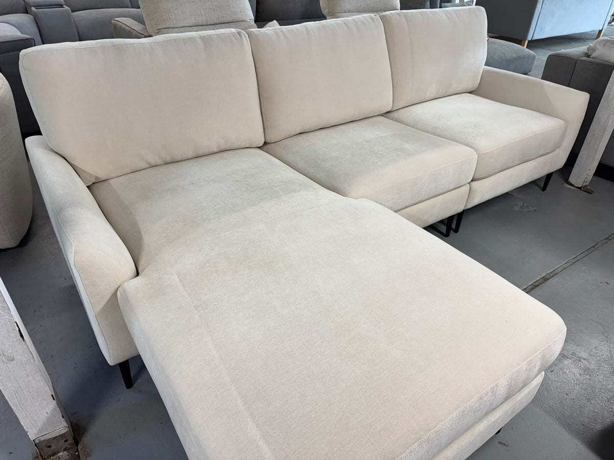 Brand New AIDA Cream L-Shape Reversible Chaise Sofa | Sydney Wide Delivery