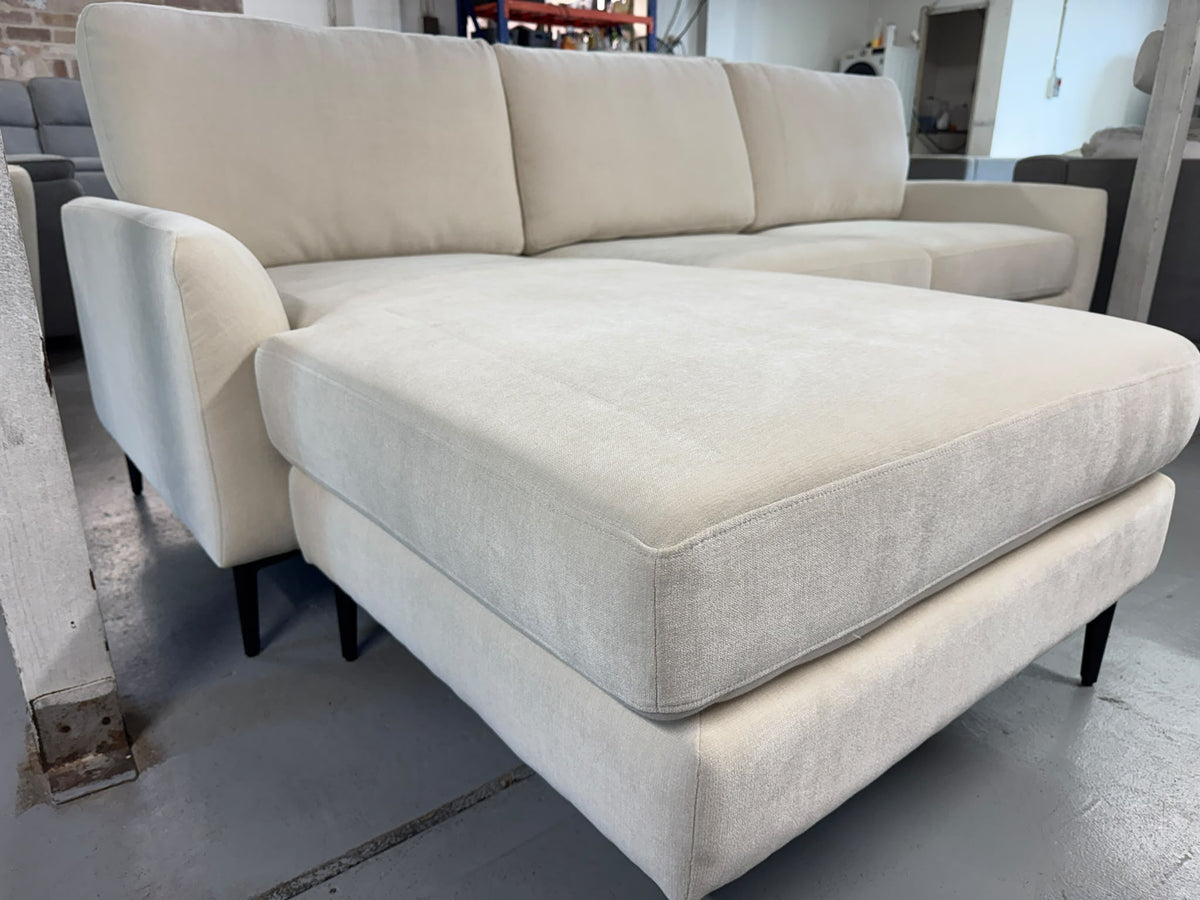 Brand New AIDA Cream L-Shape Reversible Chaise Sofa | Sydney Wide Delivery