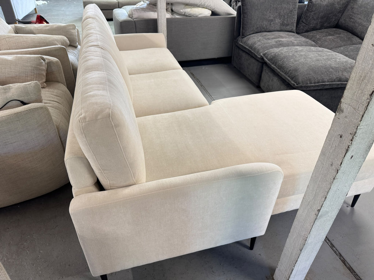 Brand New AIDA Cream L-Shape Reversible Chaise Sofa | Sydney Wide Delivery