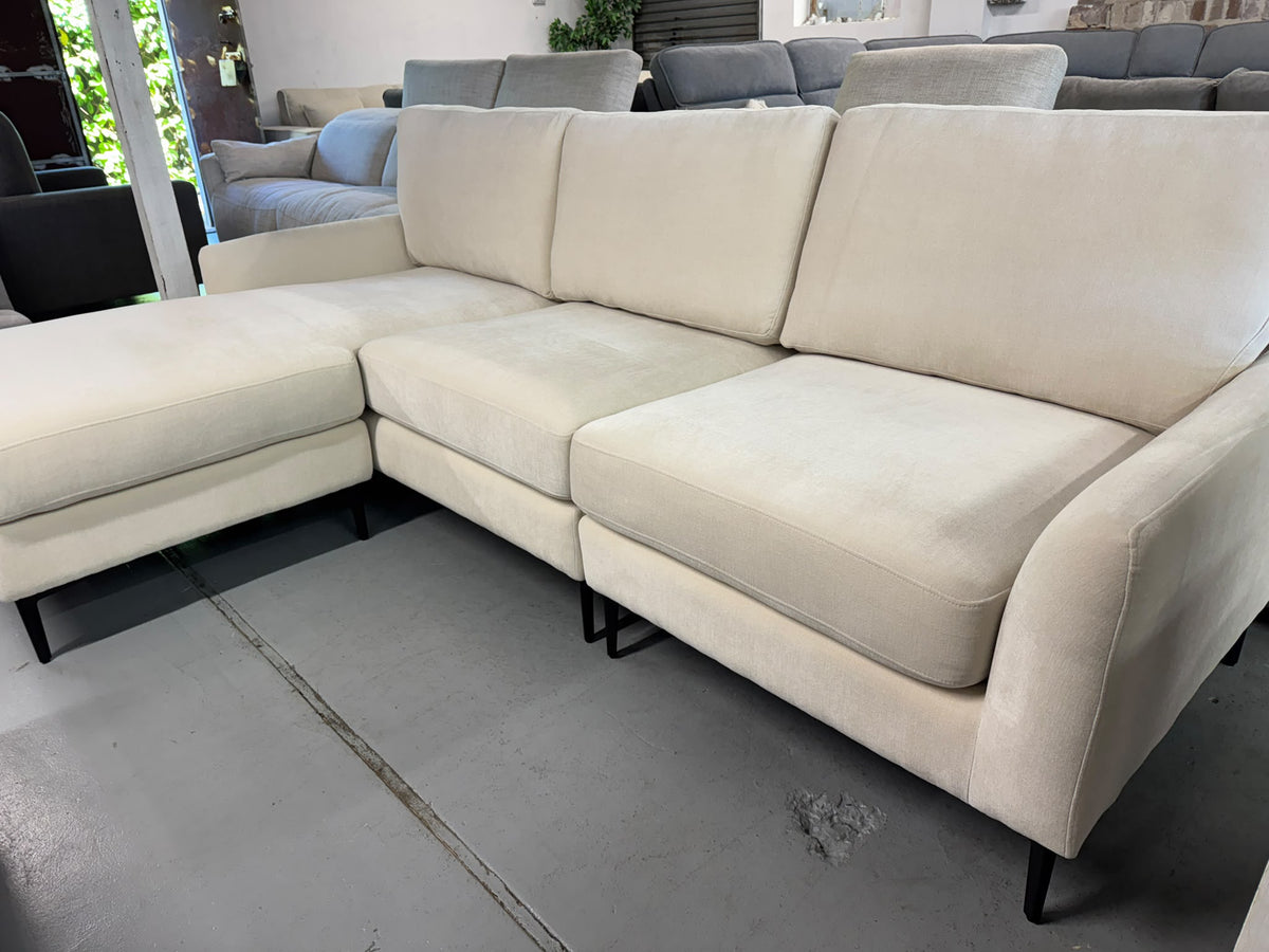 Brand New AIDA Cream L-Shape Reversible Chaise Sofa | Sydney Wide Delivery