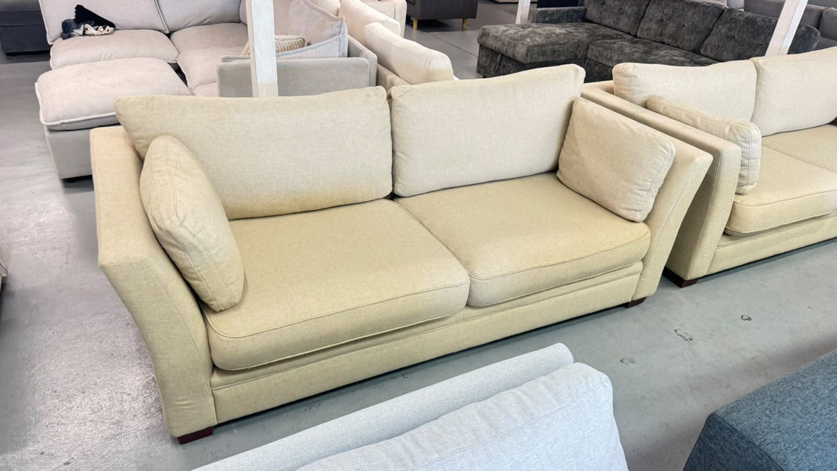 Harvey Norman Beige Sofa | Sydney Wide Delivery | Pre Owned