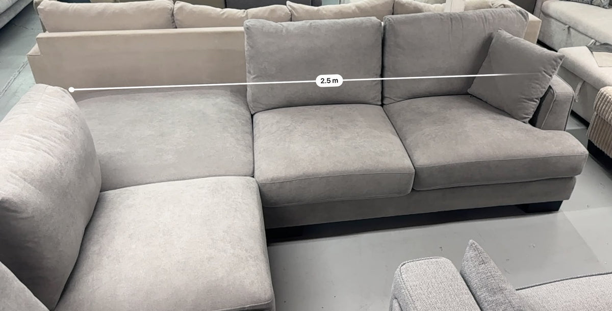 Brand New Grey Corner Sofa with Ottoman | Sydney Wide Delivery | Brand New