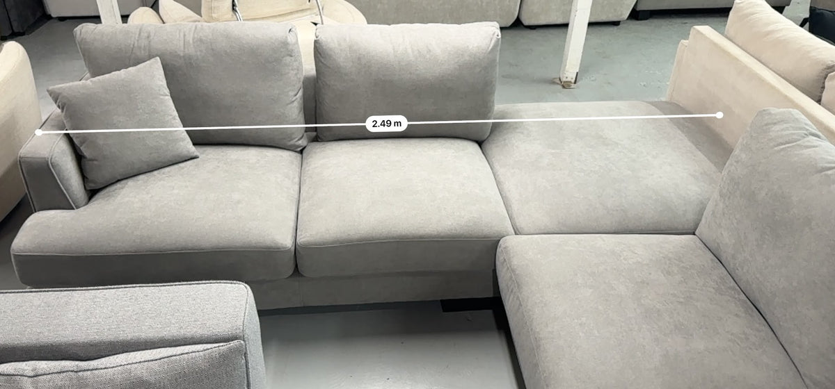 Brand New Grey Corner Sofa with Ottoman | Sydney Wide Delivery | Brand New