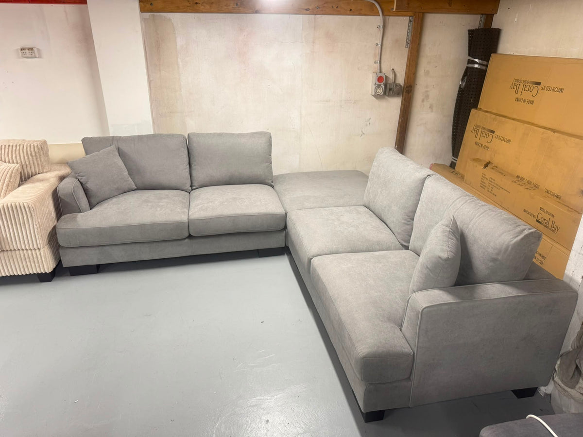 Brand New Grey Corner Sofa with Ottoman | Sydney Wide Delivery | Brand New