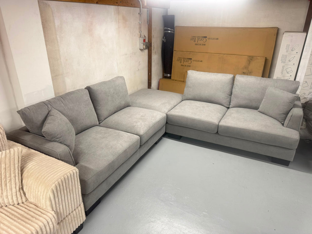 Brand New Grey Corner Sofa with Ottoman | Sydney Wide Delivery | Brand New