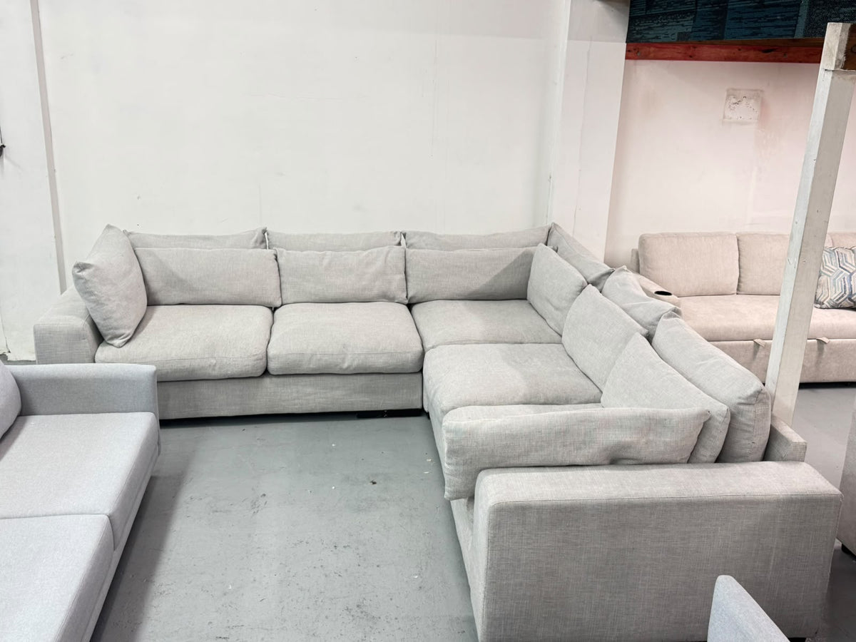 Light Grey Corner Sofa | Sydney Wide Delivery | Pre Owned