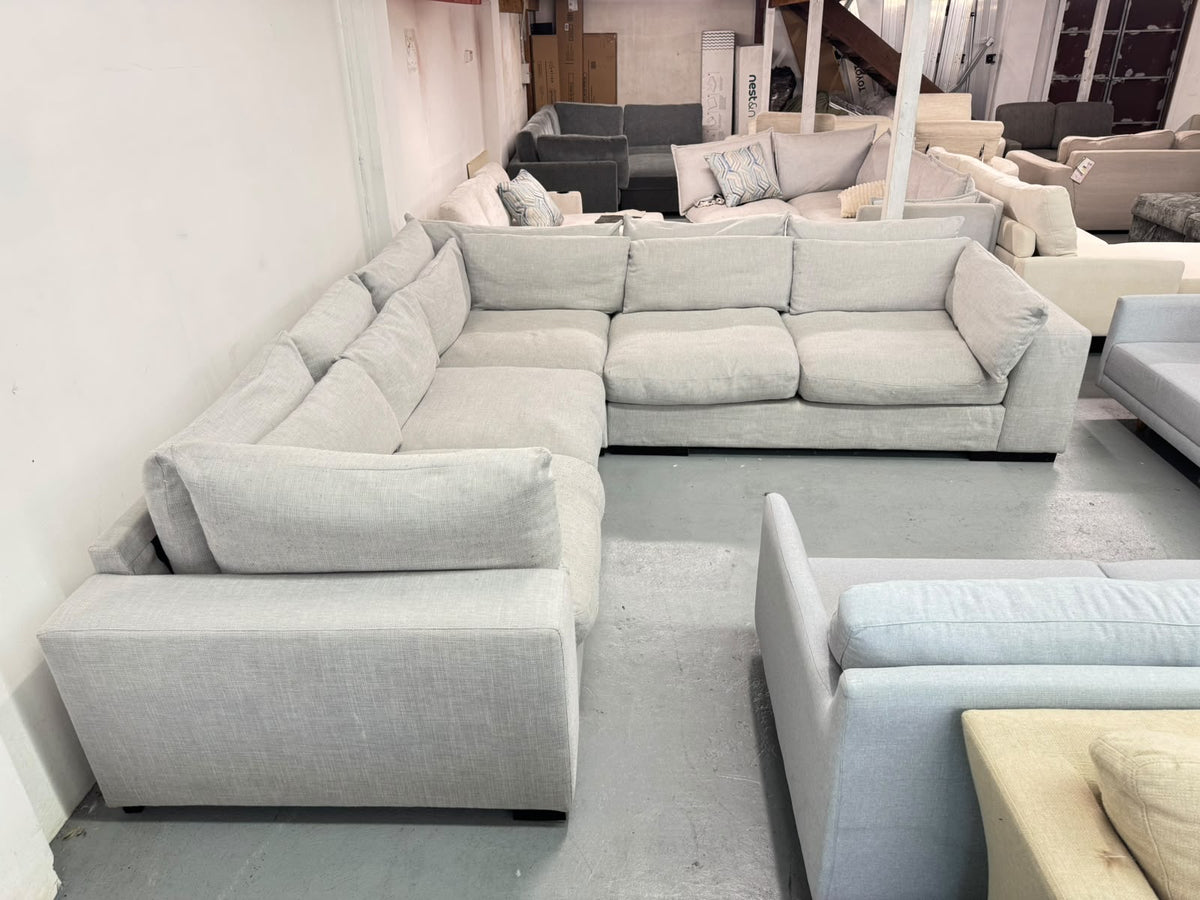 Light Grey Corner Sofa | Sydney Wide Delivery | Pre Owned