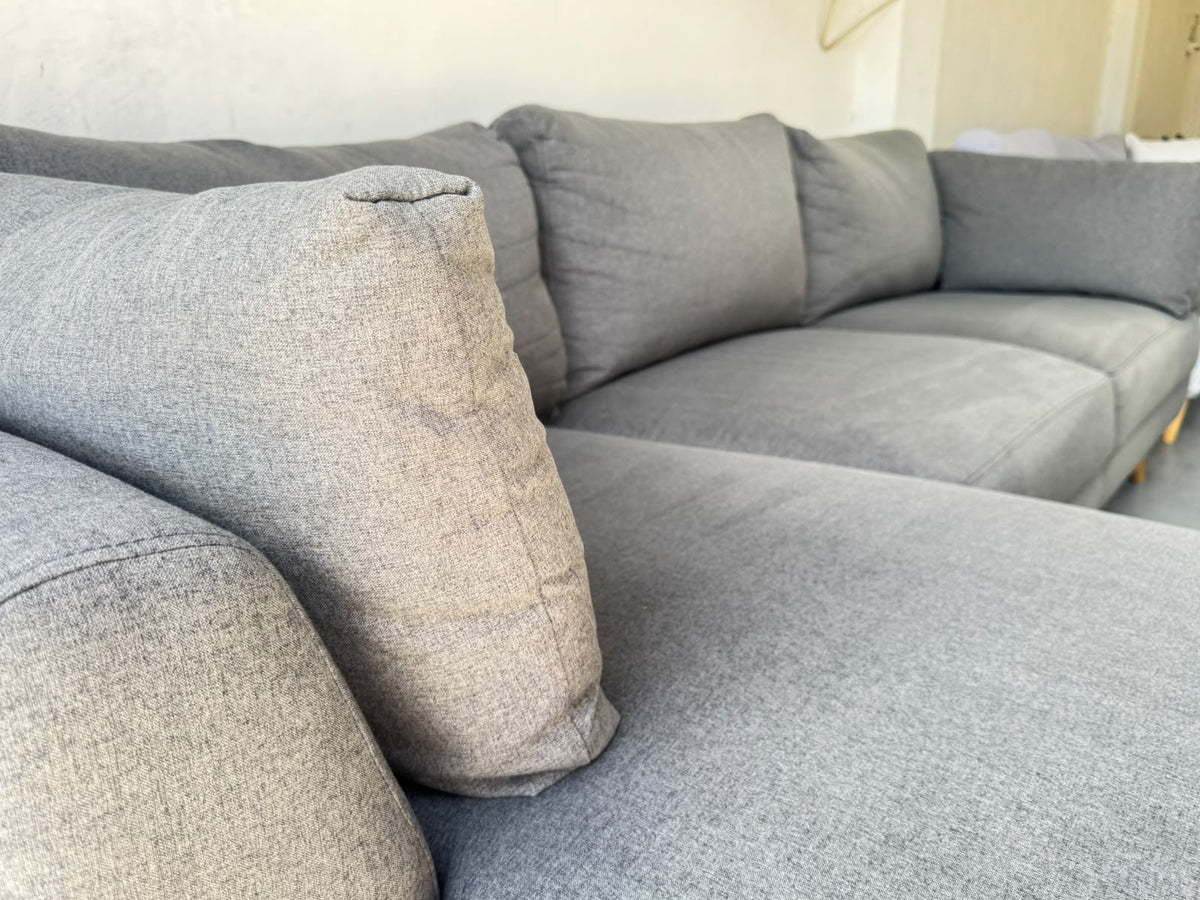 Nick Scali Grey L-Shape Sofa | Left-Side Chaise | Sydney Wide Delivery | Pre Owned