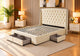 Brand New RIO Cream Tufted Bed Frame | 4 Drawers | King Size | Sydney Wide Delivery