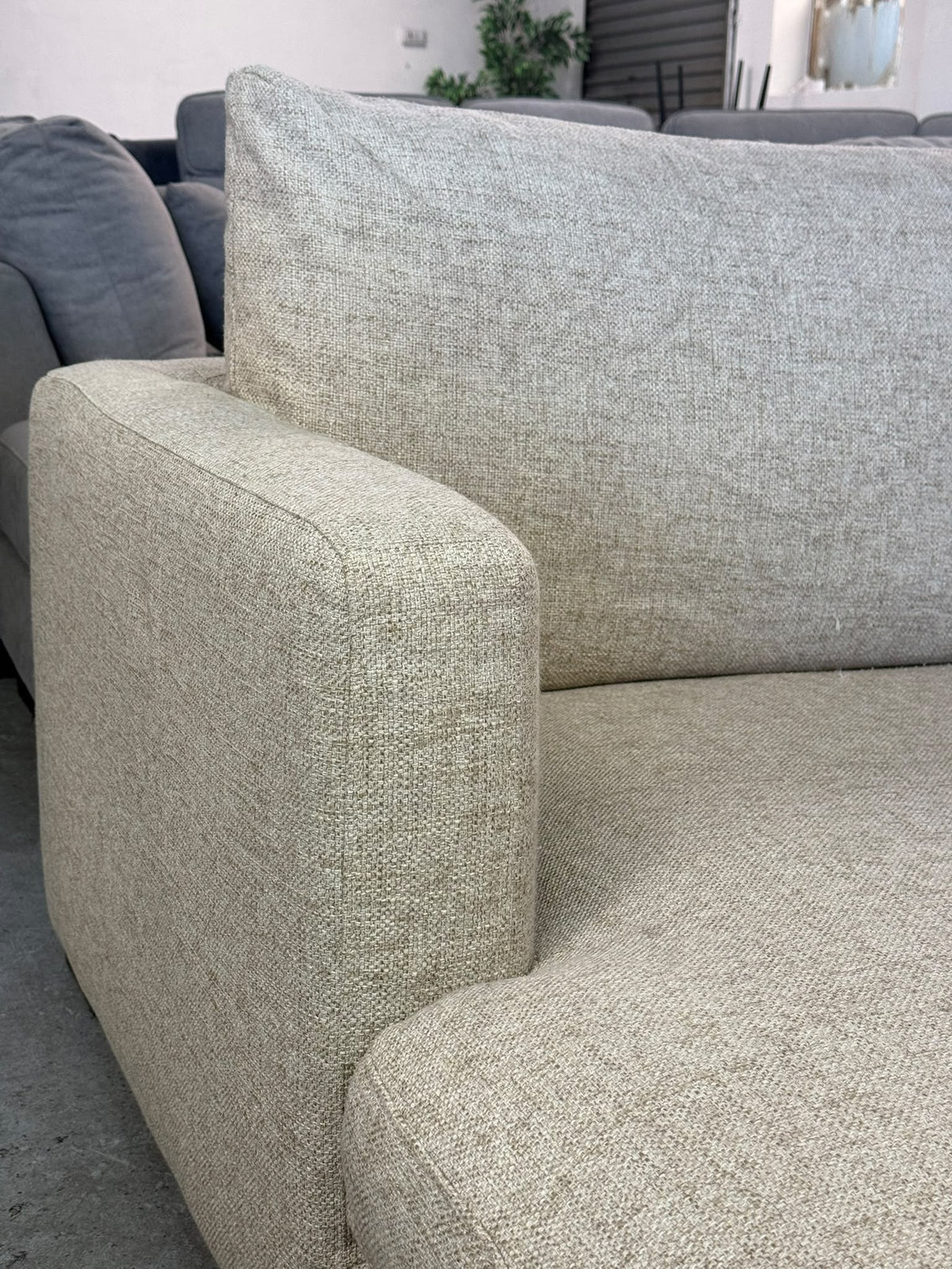 Freedom Beige L-Shape Sofa | Feather Comfort | Sydney Wide Delivery | Pre Owned