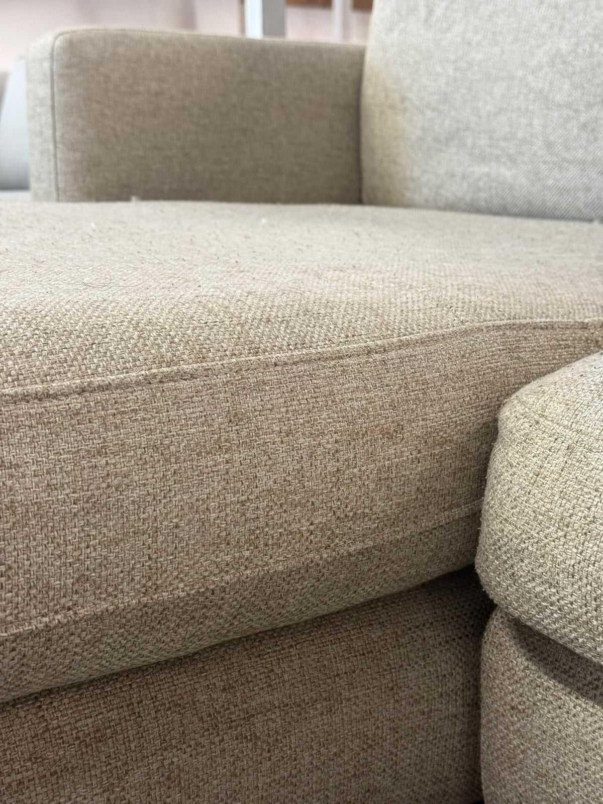 Freedom Beige L-Shape Sofa | Feather Comfort | Sydney Wide Delivery | Pre Owned