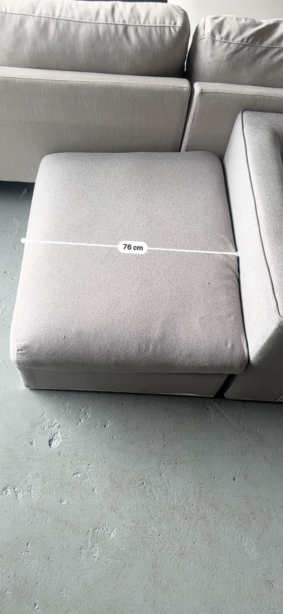 Focus On Furniture Light Grey L-Shape Sofa with Ottoman | Sydney Wide Delivery | Pre Owned