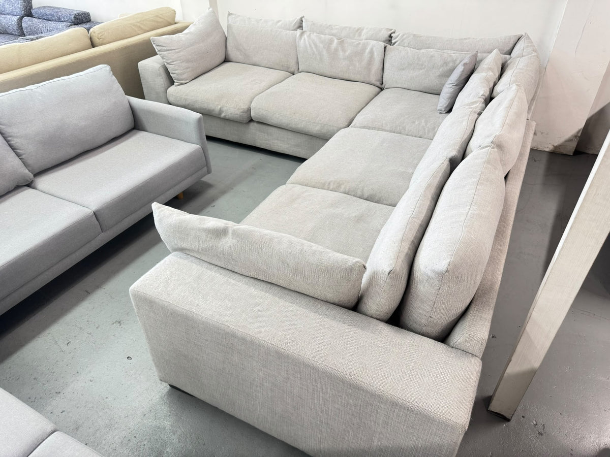 Light Grey Corner Sofa | Sydney Wide Delivery | Pre Owned