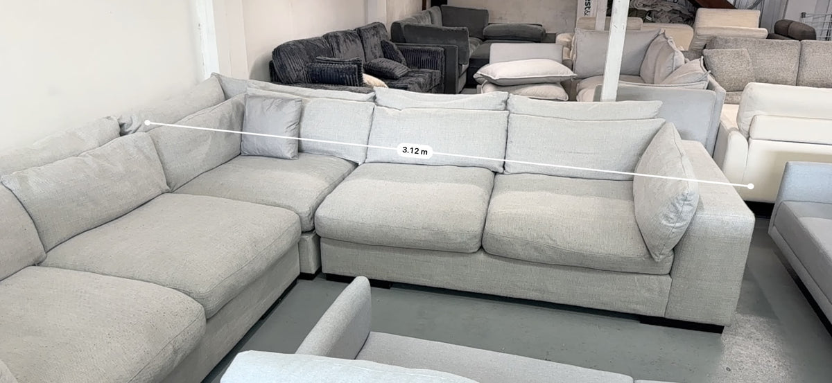 Light Grey Corner Sofa | Sydney Wide Delivery | Pre Owned