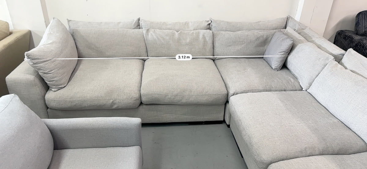 Light Grey Corner Sofa | Sydney Wide Delivery | Pre Owned