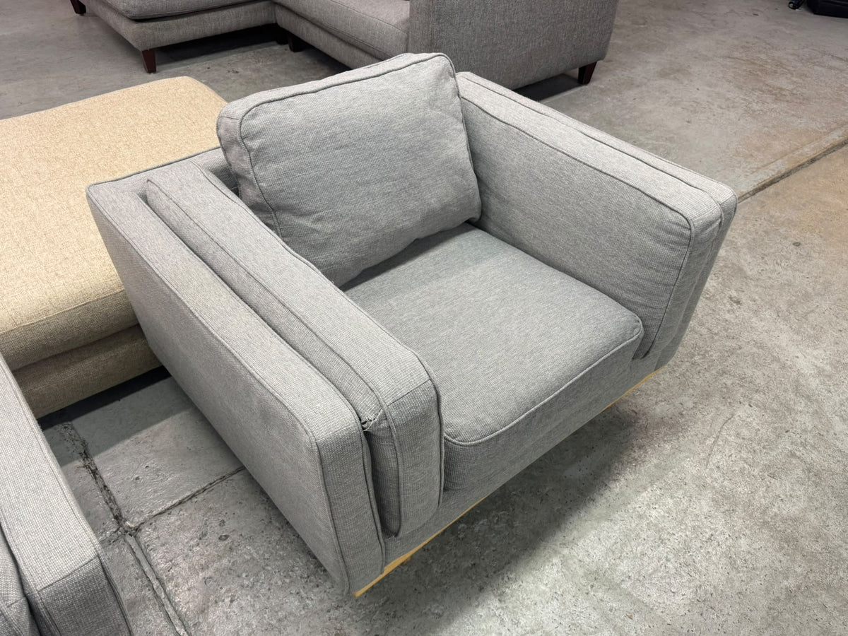 2+1 Seater Sofa Set | Grey Fabric | Sydney Wide Delivery | Pre Owned