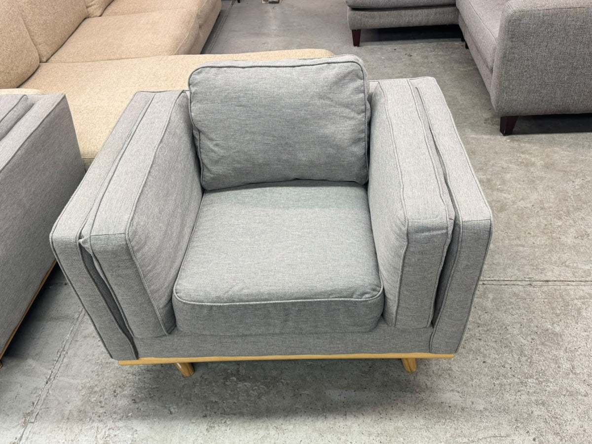 2+1 Seater Sofa Set | Grey Fabric | Sydney Wide Delivery | Pre Owned