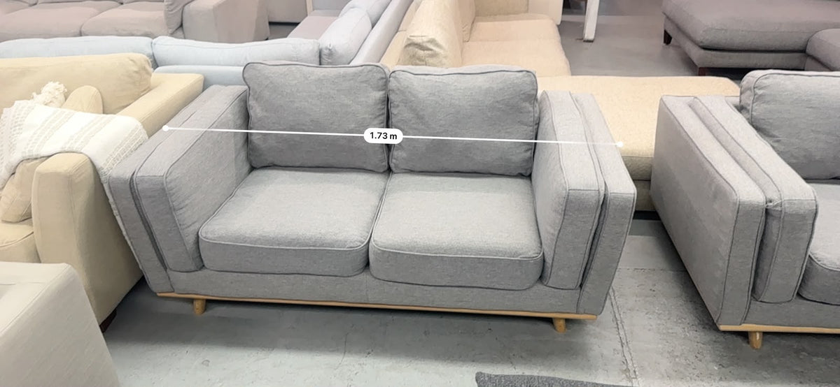 2+1 Seater Sofa Set | Grey Fabric | Sydney Wide Delivery | Pre Owned