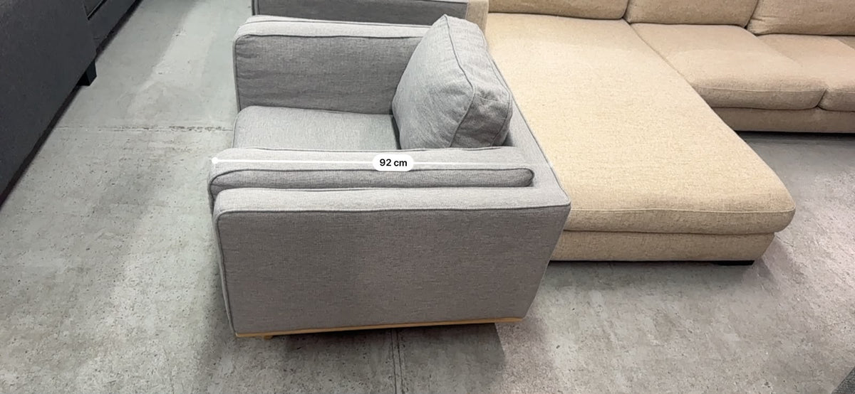 2+1 Seater Sofa Set | Grey Fabric | Sydney Wide Delivery | Pre Owned