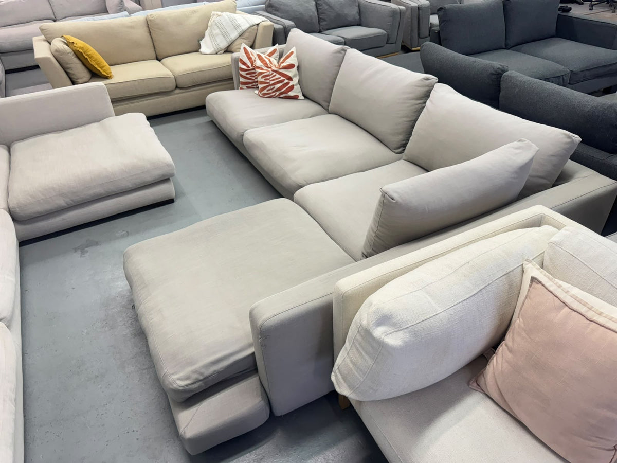 Freedom Beige L-Shape Sofa | Sydney Wide Delivery