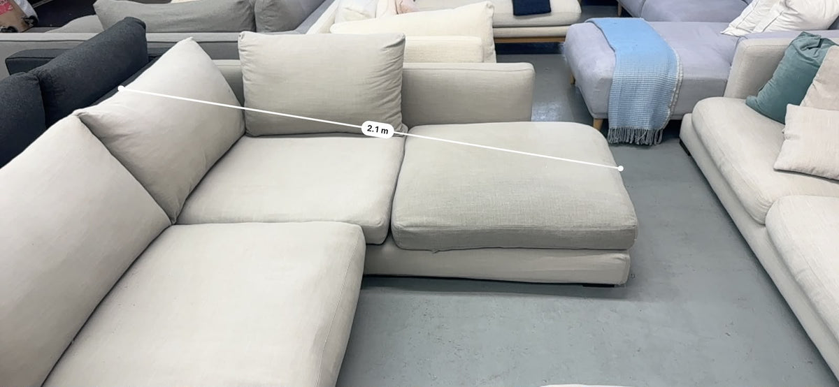 Freedom Beige L-Shape Sofa | Sydney Wide Delivery