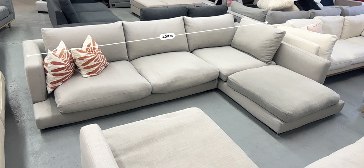 Freedom Beige L-Shape Sofa | Sydney Wide Delivery