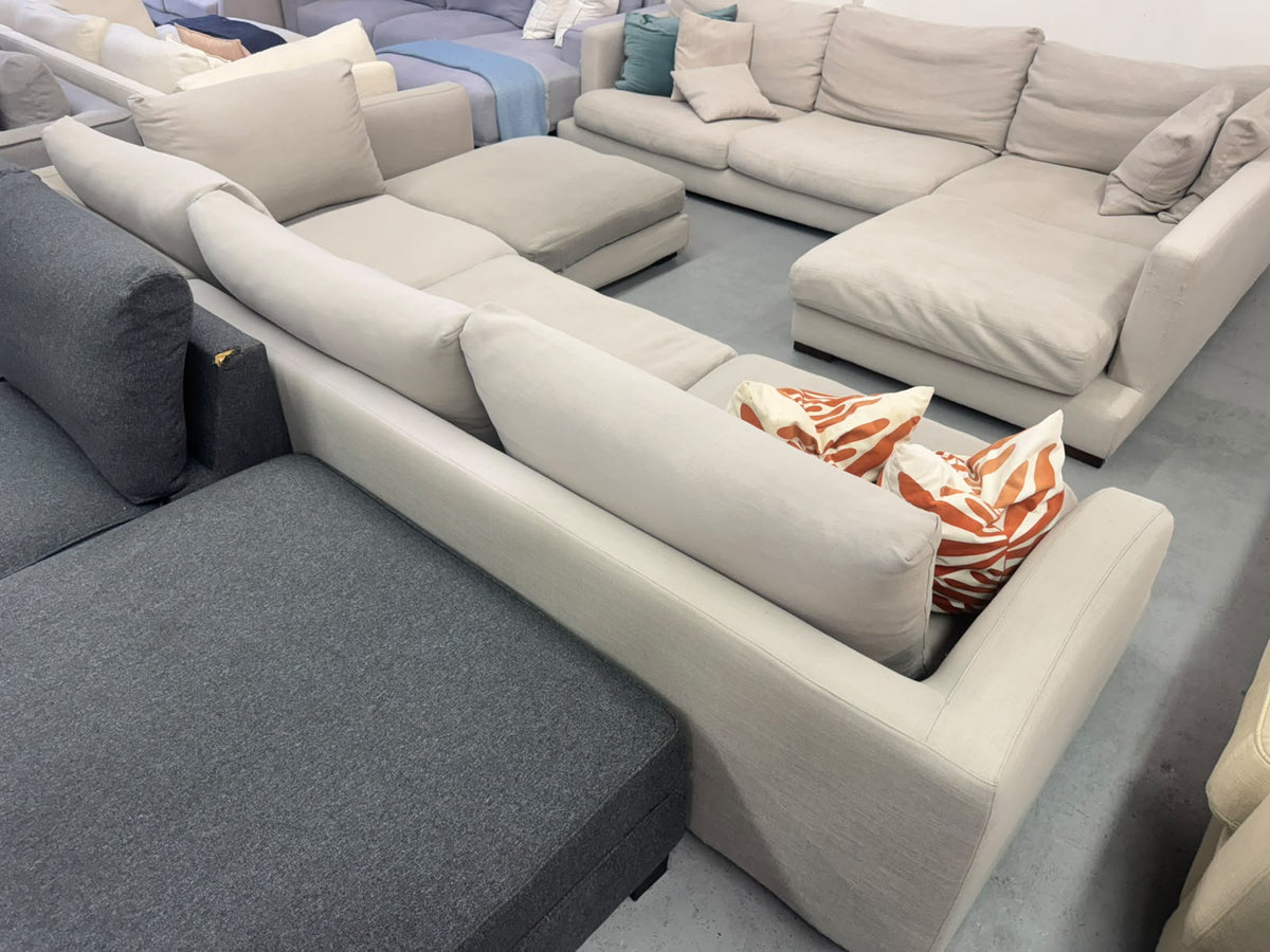 Freedom Beige L-Shape Sofa | Sydney Wide Delivery