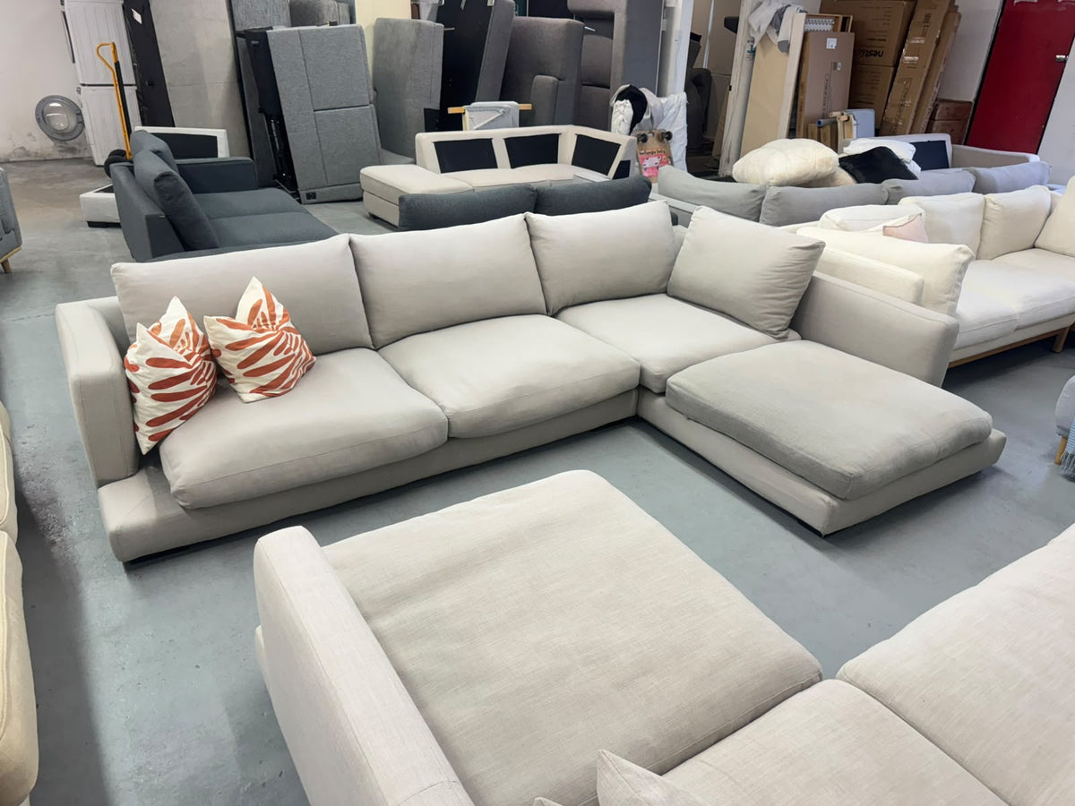 Freedom Beige L-Shape Sofa | Sydney Wide Delivery