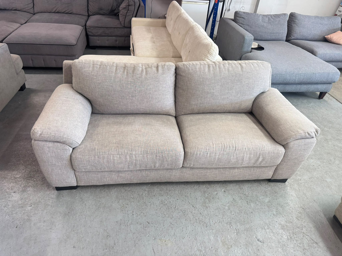 Plush Light Grey 2-Seater Sofa | Sydney Wide Delivery | Pre Owned