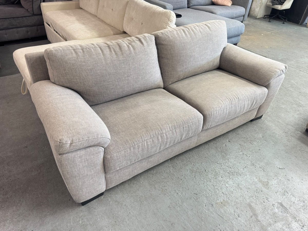 Plush Light Grey 2-Seater Sofa | Sydney Wide Delivery | Pre Owned