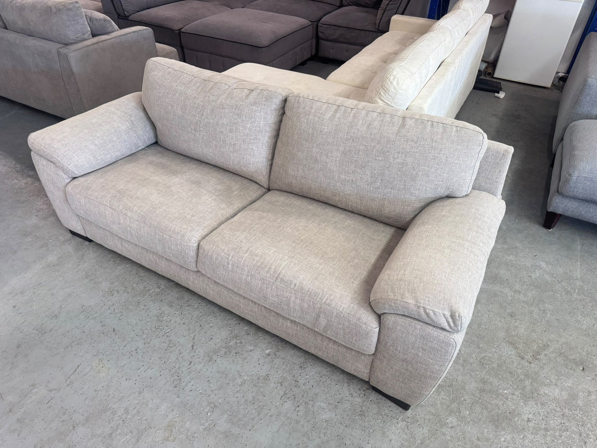 Plush Light Grey 2-Seater Sofa | Sydney Wide Delivery | Pre Owned