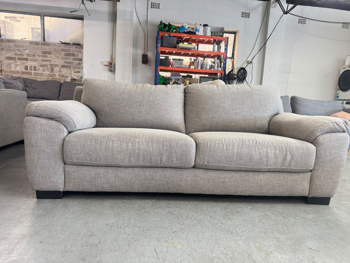 Plush Light Grey 2-Seater Sofa | Sydney Wide Delivery | Pre Owned