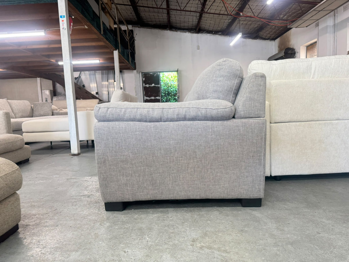 Plush Light Grey 2-Seater Sofa | Sydney Wide Delivery | Pre Owned
