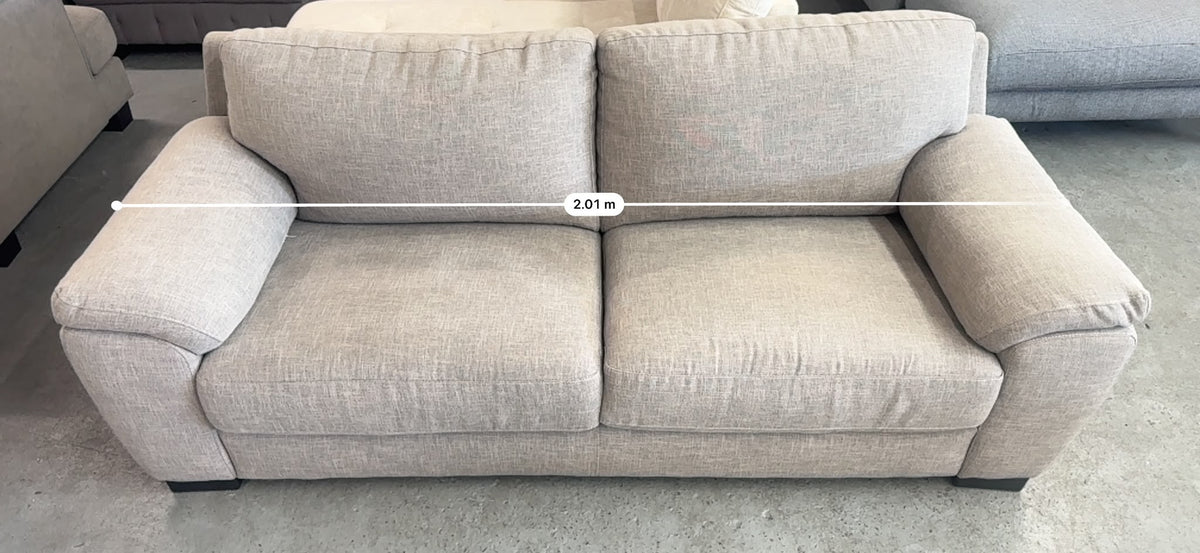 Plush Light Grey 2-Seater Sofa | Sydney Wide Delivery | Pre Owned