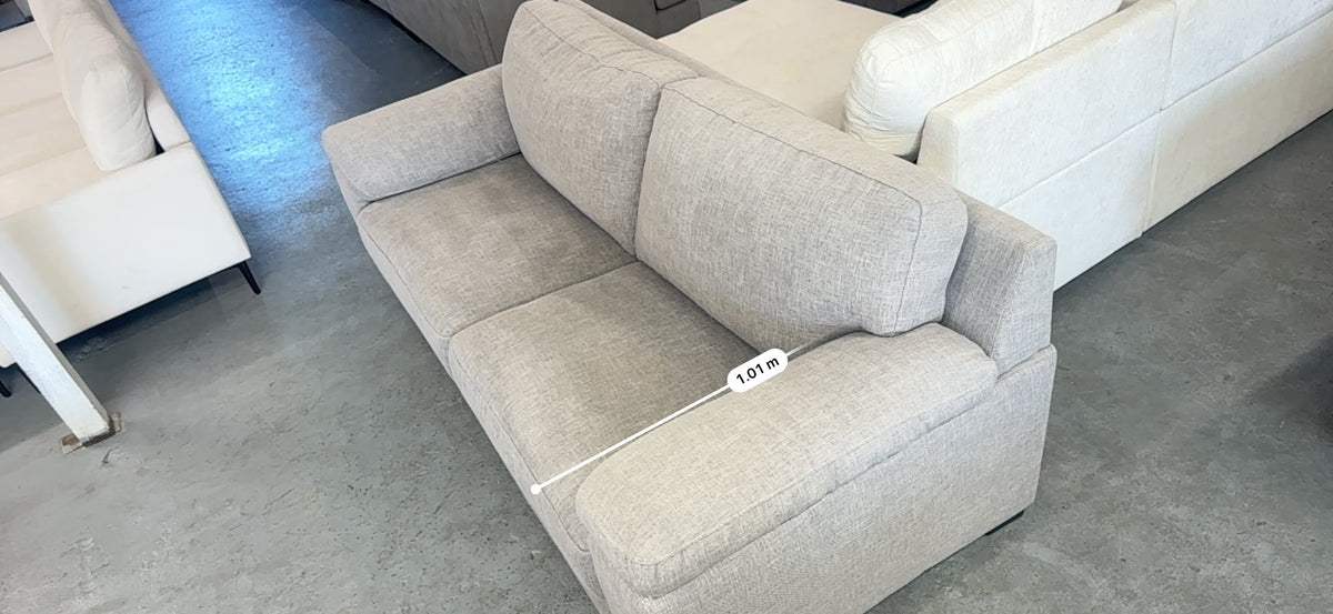 Plush Light Grey 2-Seater Sofa | Sydney Wide Delivery | Pre Owned