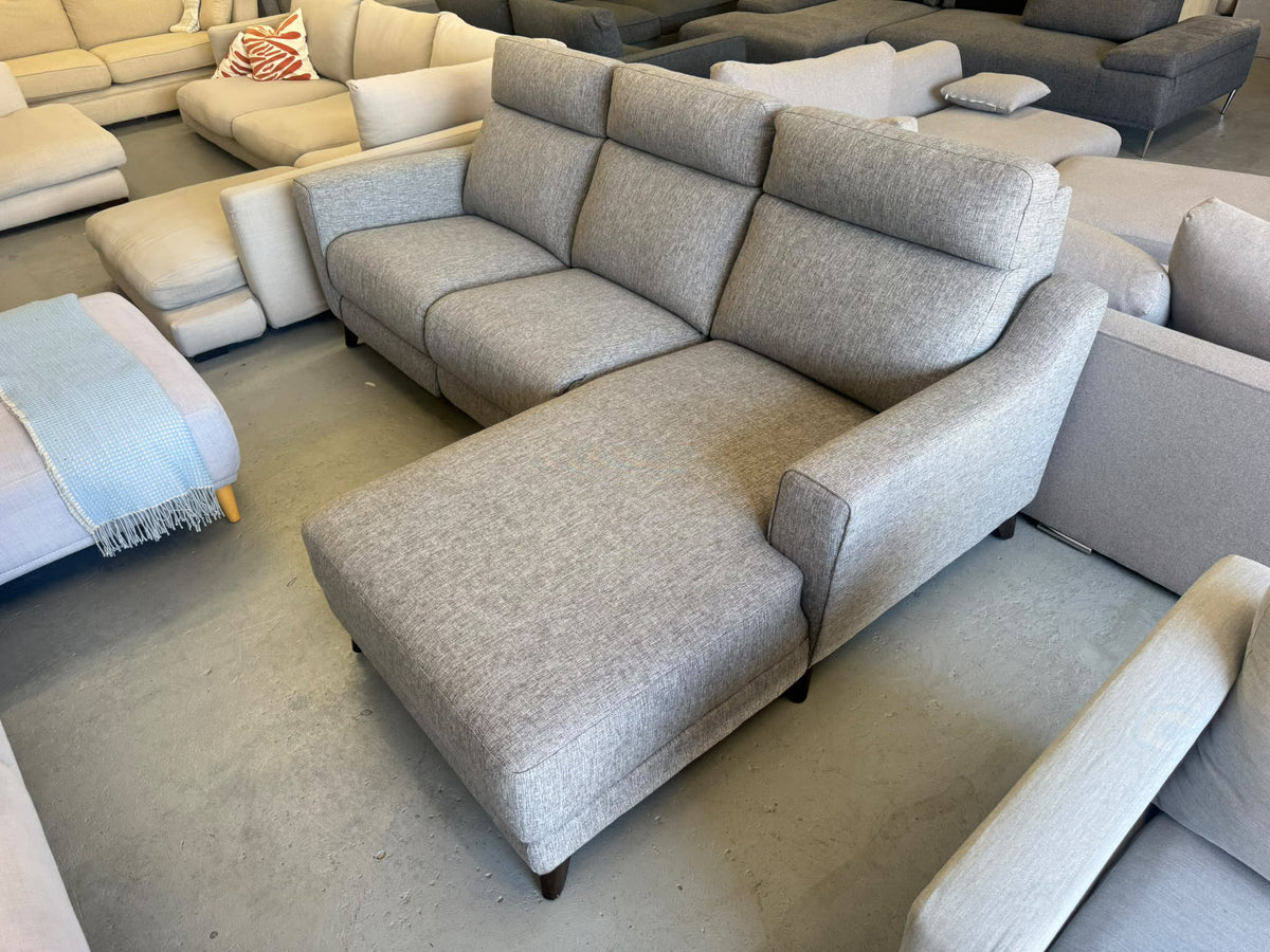 Electric Recliner Chaise Lounge | Light Grey | Sydney Wide Delivery | Pre Owned