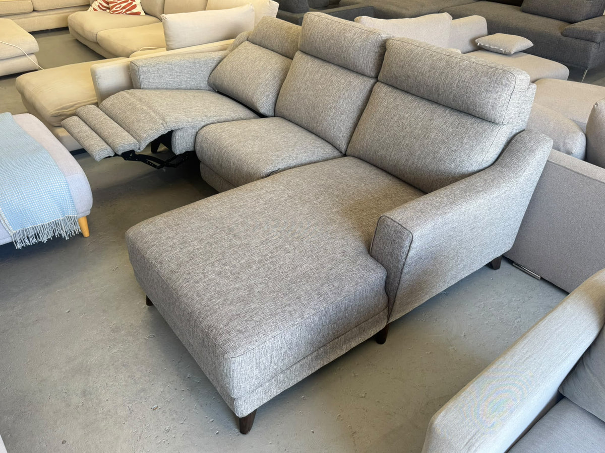 Electric Recliner Chaise Lounge | Light Grey | Sydney Wide Delivery | Pre Owned