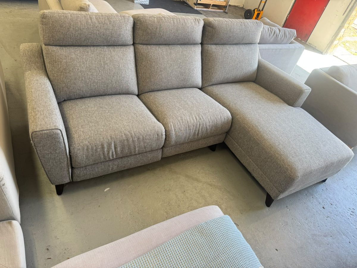 Electric Recliner Chaise Lounge | Light Grey | Sydney Wide Delivery | Pre Owned