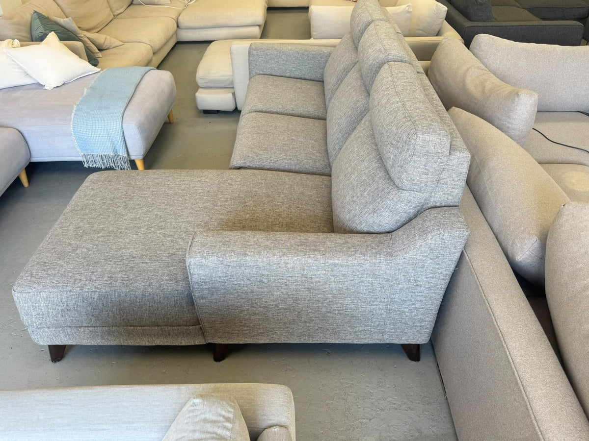 Electric Recliner Chaise Lounge | Light Grey | Sydney Wide Delivery | Pre Owned