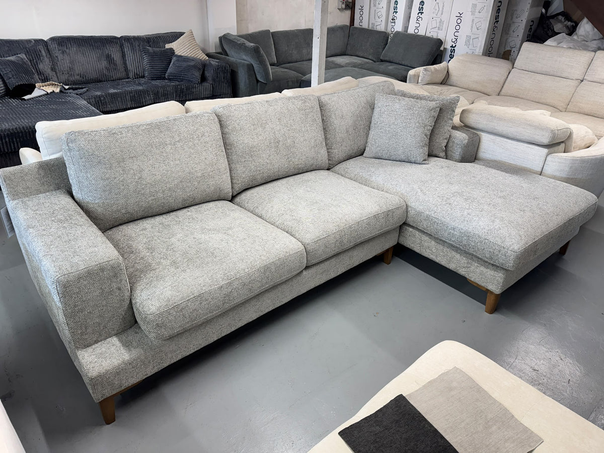 Brand New Zeal Right Hand Chaise Lounge | Light Grey | Sydney Wide Delivery