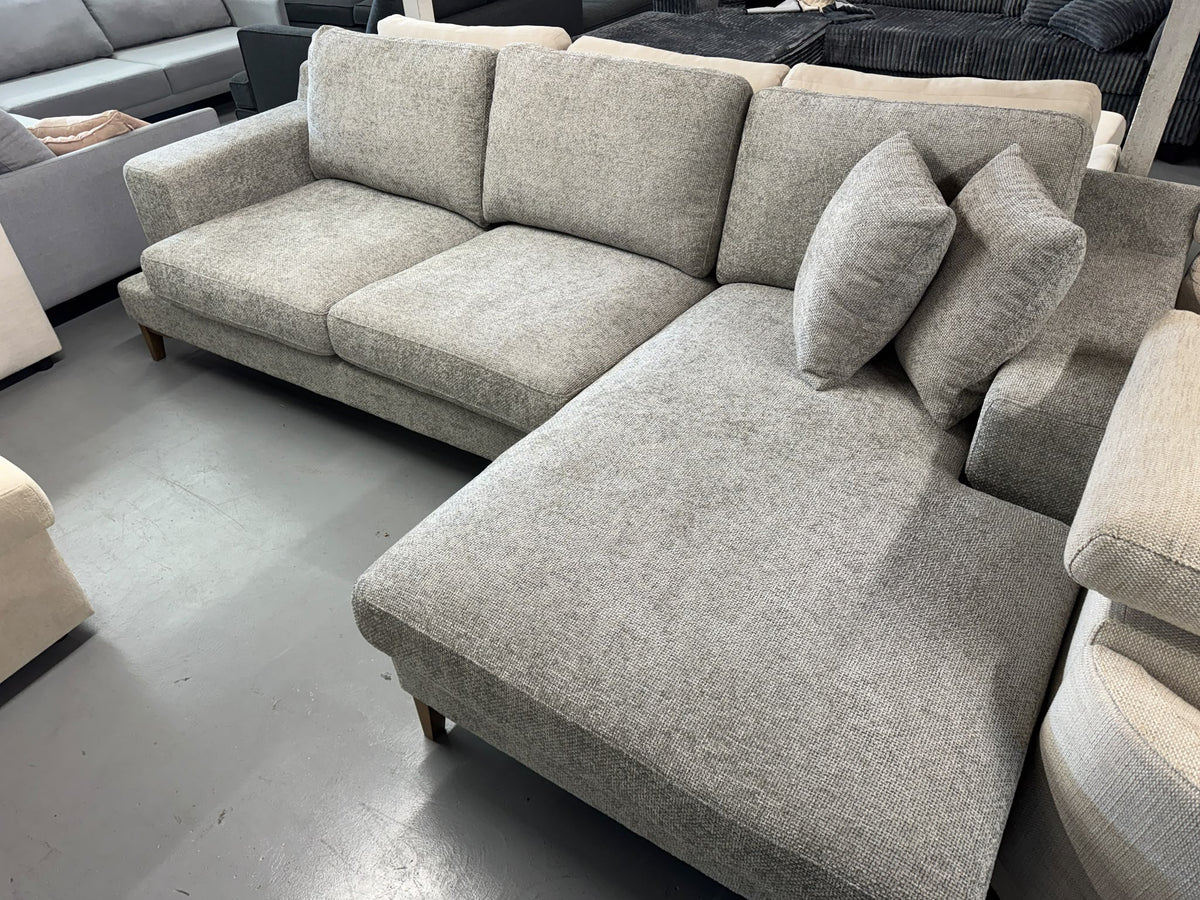 Brand New Zeal Right Hand Chaise Lounge | Light Grey | Sydney Wide Delivery