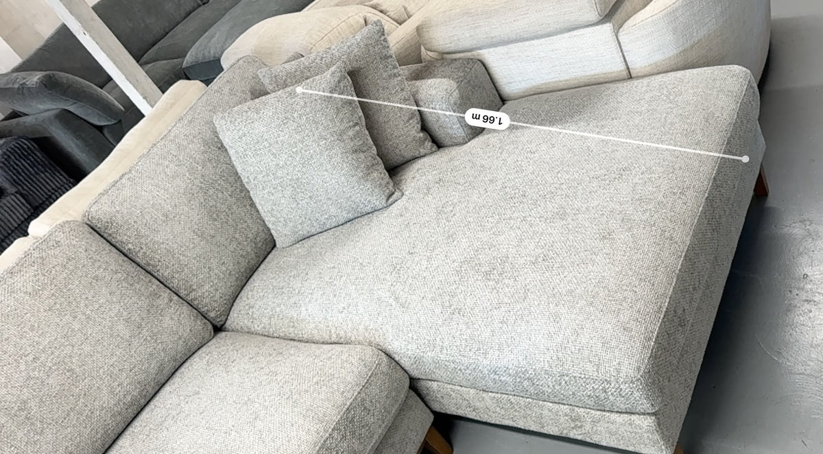 Brand New Zeal Right Hand Chaise Lounge | Light Grey | Sydney Wide Delivery