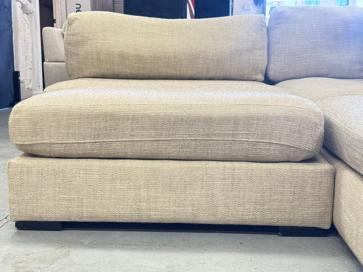 Freedom Beige Modular Lounge with Ottoman | Sydney Wide Delivery | Pre Owned