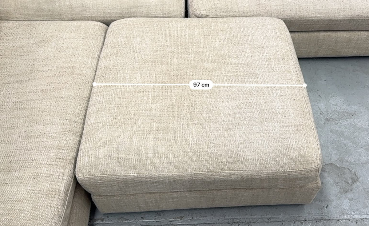 Freedom Beige Modular Lounge with Ottoman | Sydney Wide Delivery | Pre Owned