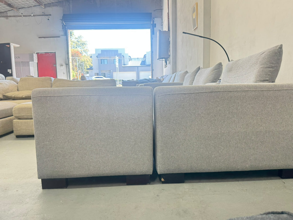 Grey L Shape Reversible Chaise | Sydney Wide Delivery | Pre Owned