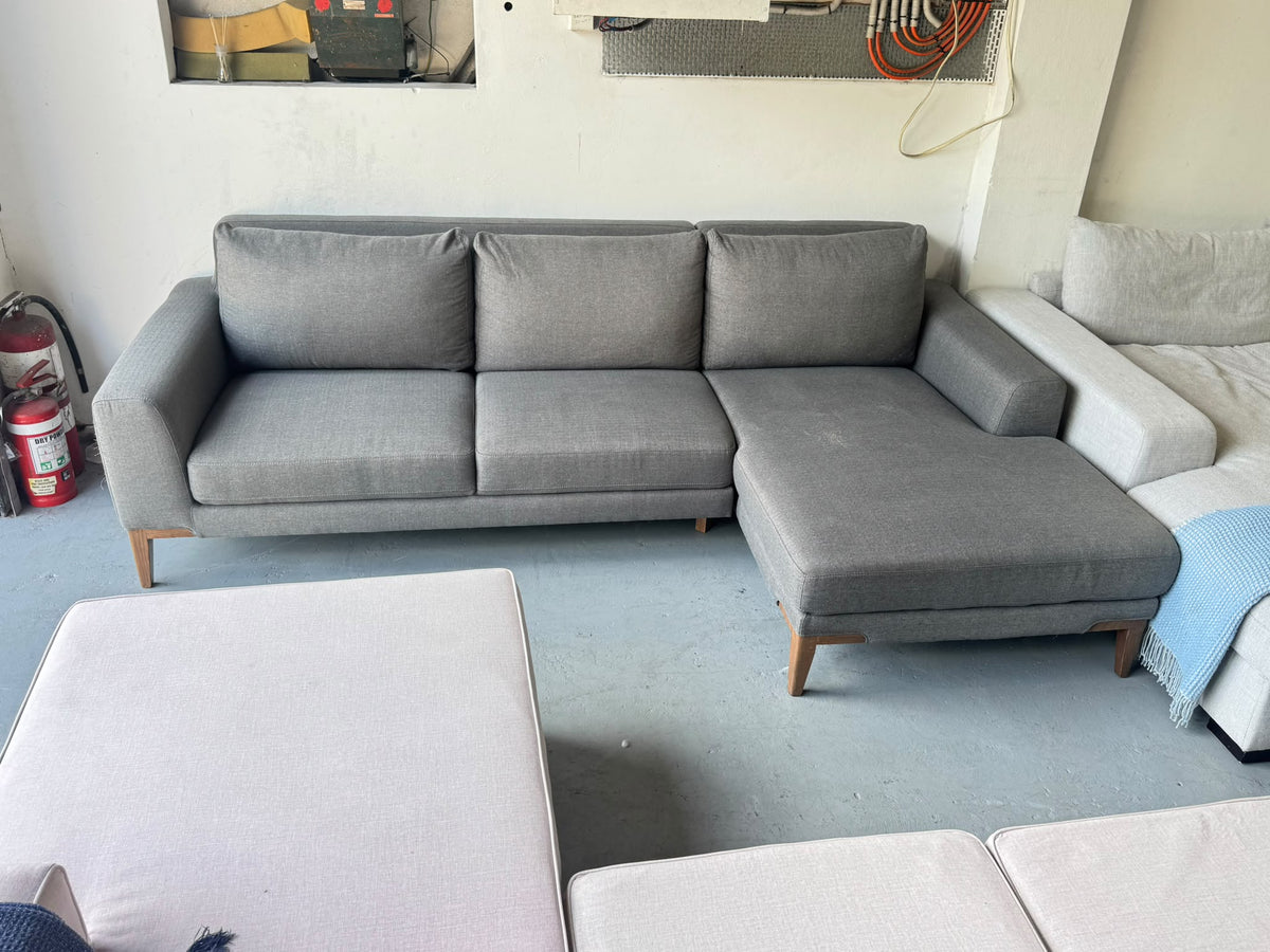 Nick Scali Charcoal L-Shape Sofa | Sydney Wide Delivery | Pre-Owned