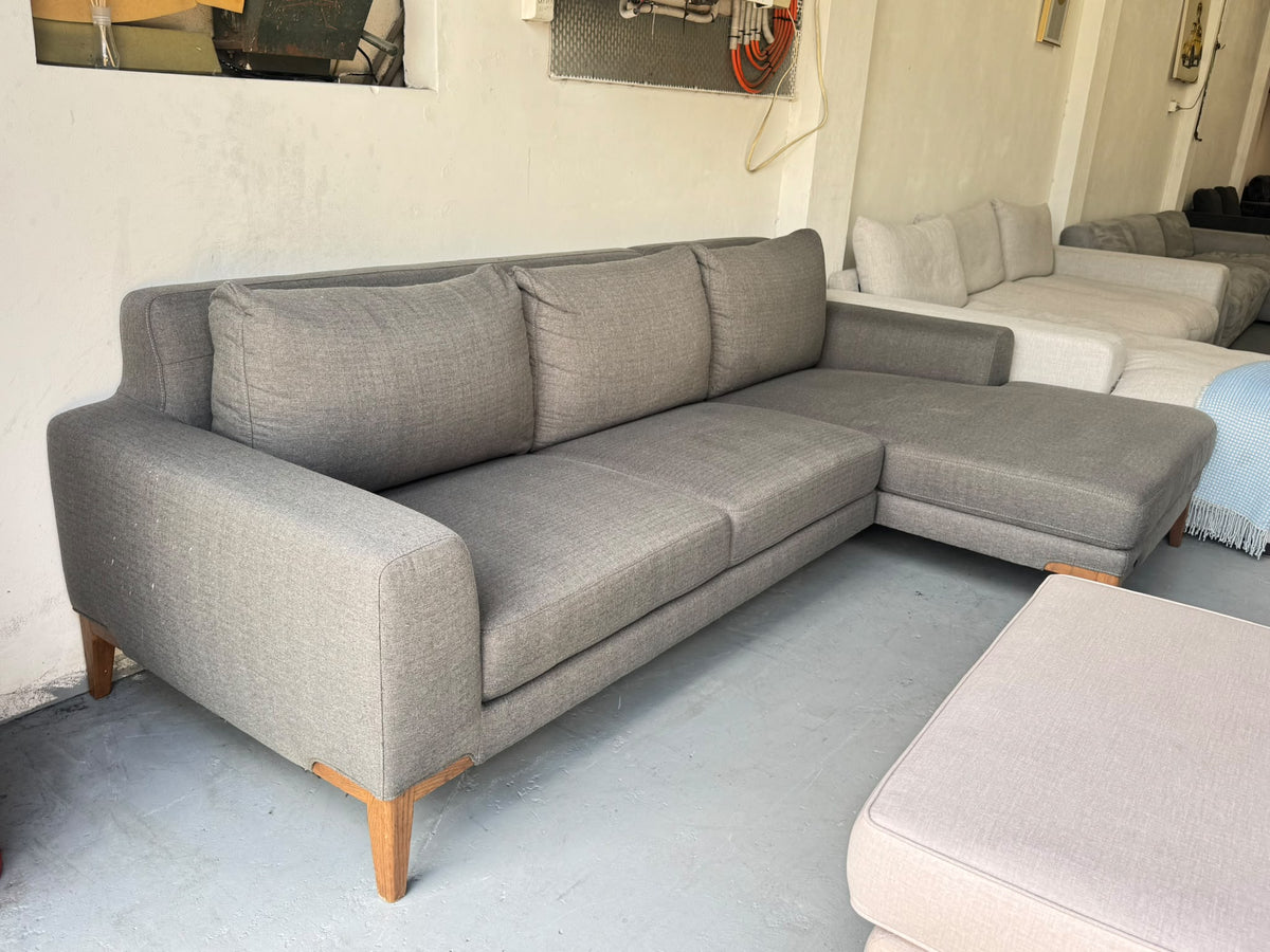 Nick Scali Charcoal L-Shape Sofa | Sydney Wide Delivery | Pre-Owned